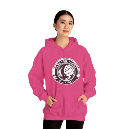 Adult Hoodie Sweatshirt \ Hamilton Aggies Volleyball \ HAV1