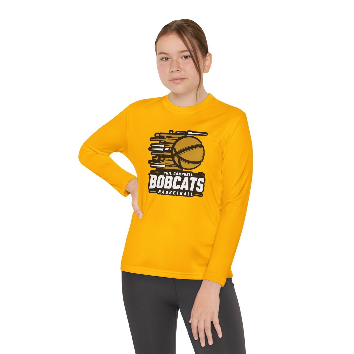 Youth Long Sleeve Tee \ Phil Campbell Bobcats Basketball \ PCBBK2