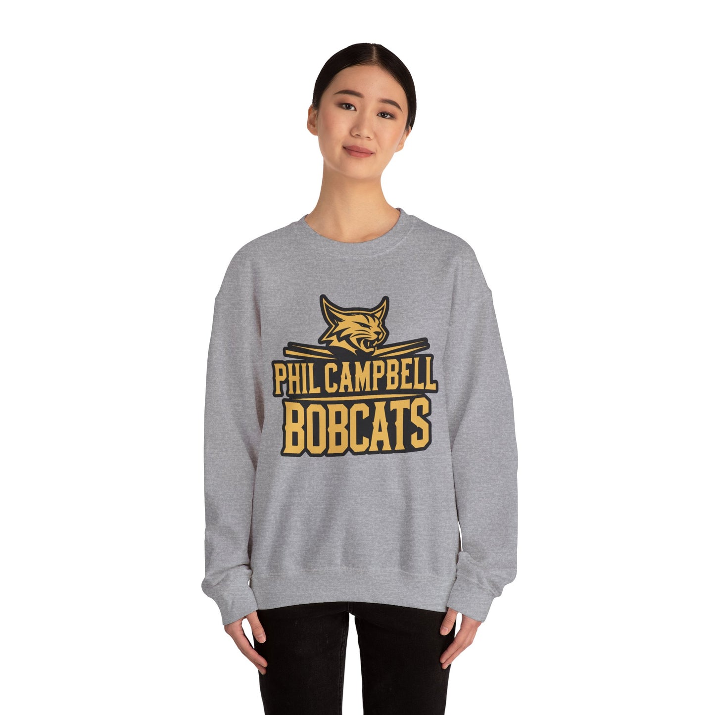 Adult Crewneck Sweatshirt \ Phil Campbell Bobcats \ PCB2