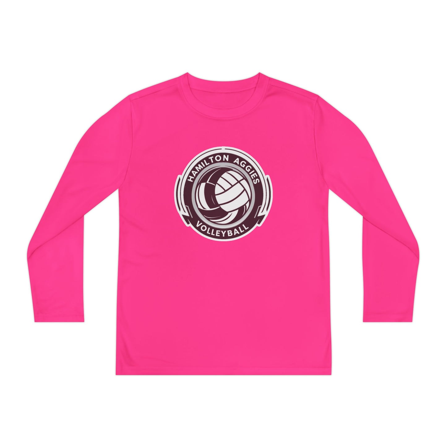 Adult Long Sleeve Tee \ Hamilton Aggies Volleyball \ HAV1