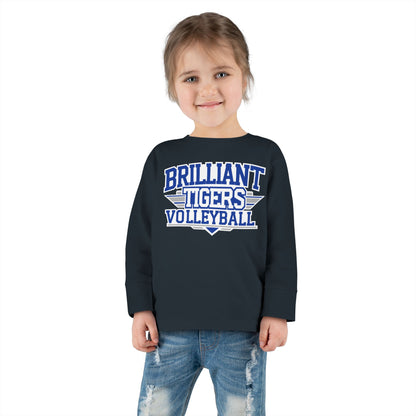 Toddler Long Sleeve Tee \ Brilliant Tigers Volleyball \ BTV2