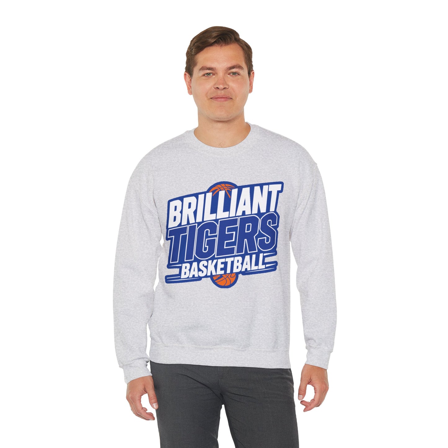 Adult Crewneck Sweatshirt \ Brilliant Tigers Basketball \ BTBK1