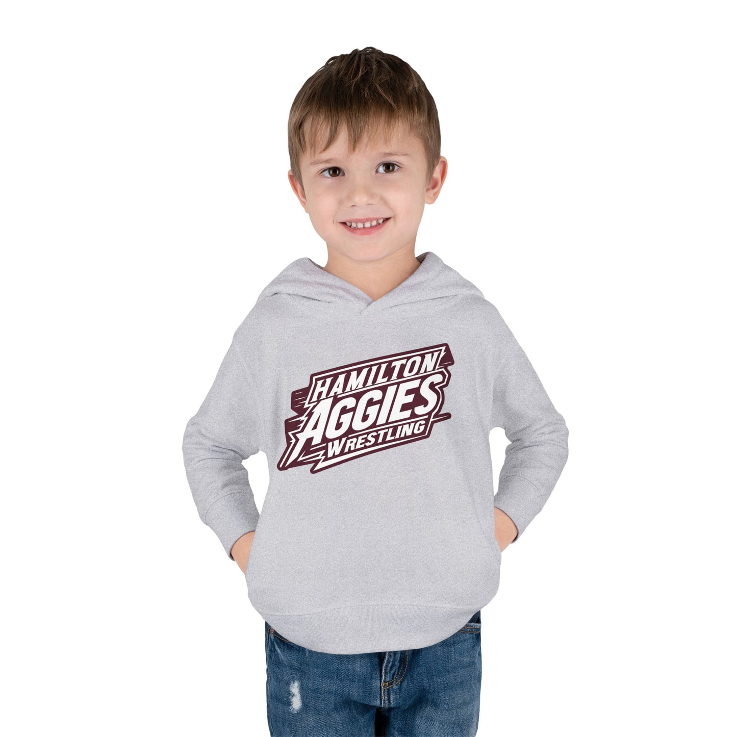 Toddler Hoodie Sweatshirt \ Hamilton Aggies Wrestling \ HAW1