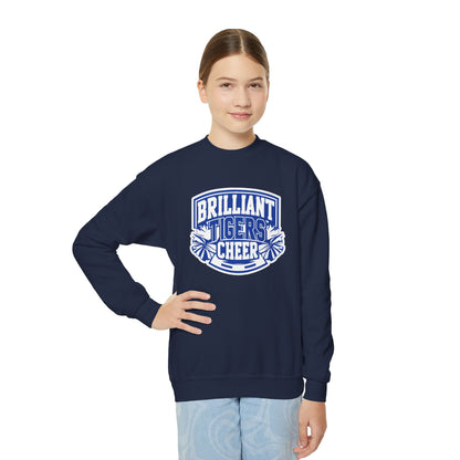 Youth Crewneck Sweatshirt \ Brilliant Tigers Cheer \ BTC1