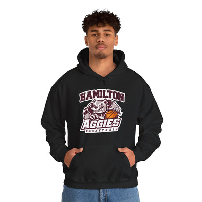 Adult Hoodie Sweatshirt \ Hamilton Aggies Basketball \ HABB1