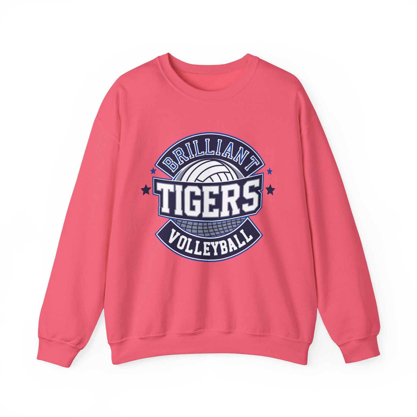 Adult Crewneck Sweatshirt \ Brilliant Tigers Volleyball \ BTV1