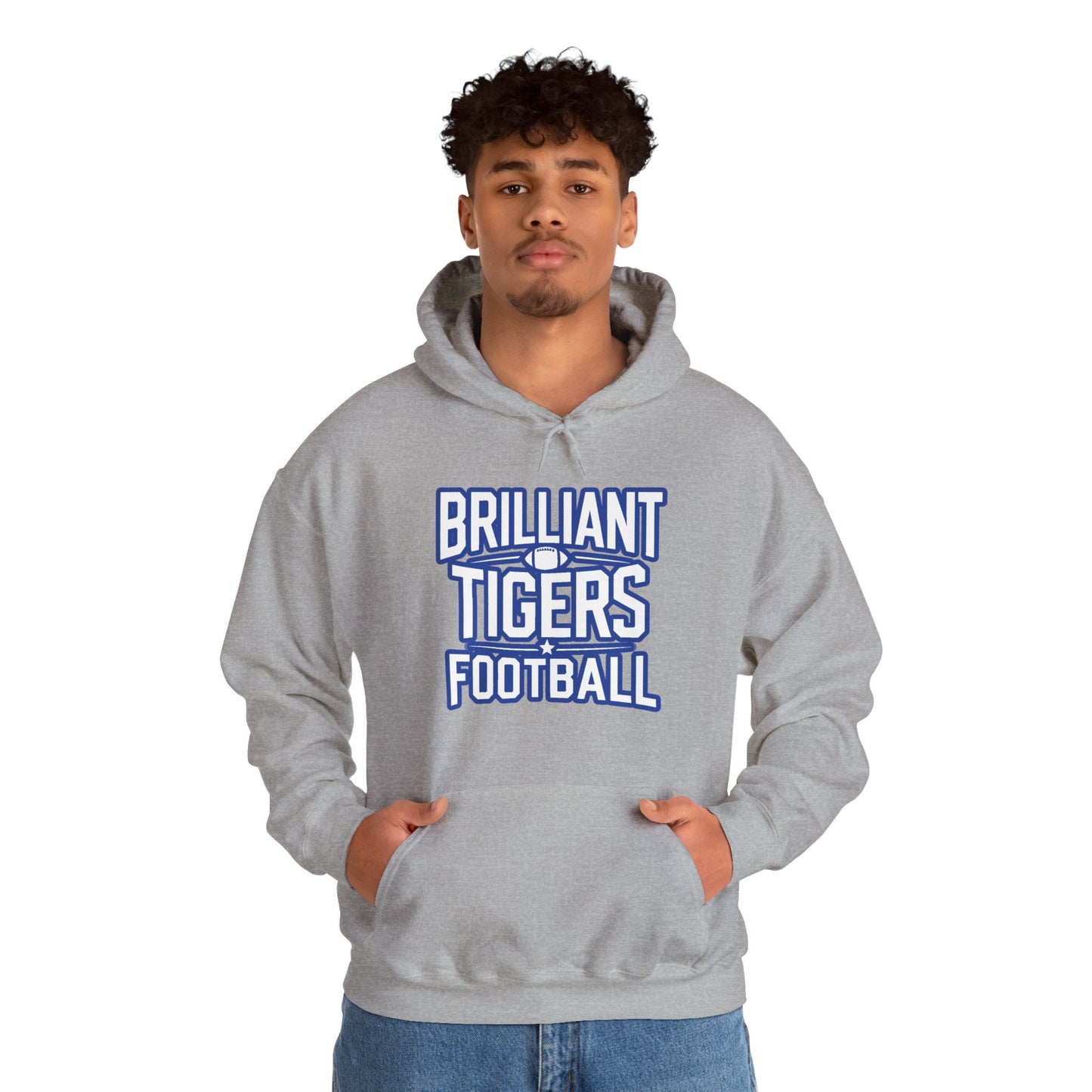 Adult Hoodie Sweatshirt \ Brilliant Tigers Football \ BTF1