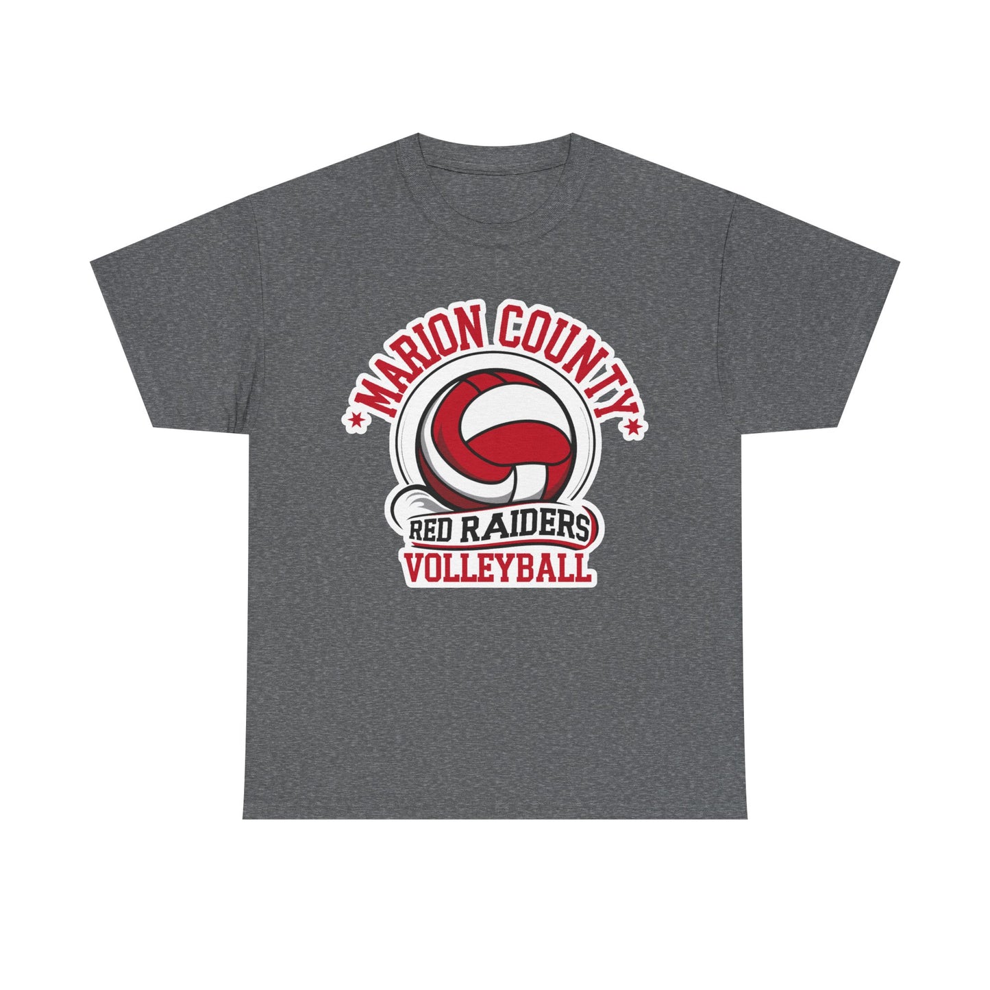 Adult Tee \ Marion County Red Raiders Volleyball \ MCV1