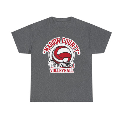 Adult Tee \ Marion County Red Raiders Volleyball \ MCV1