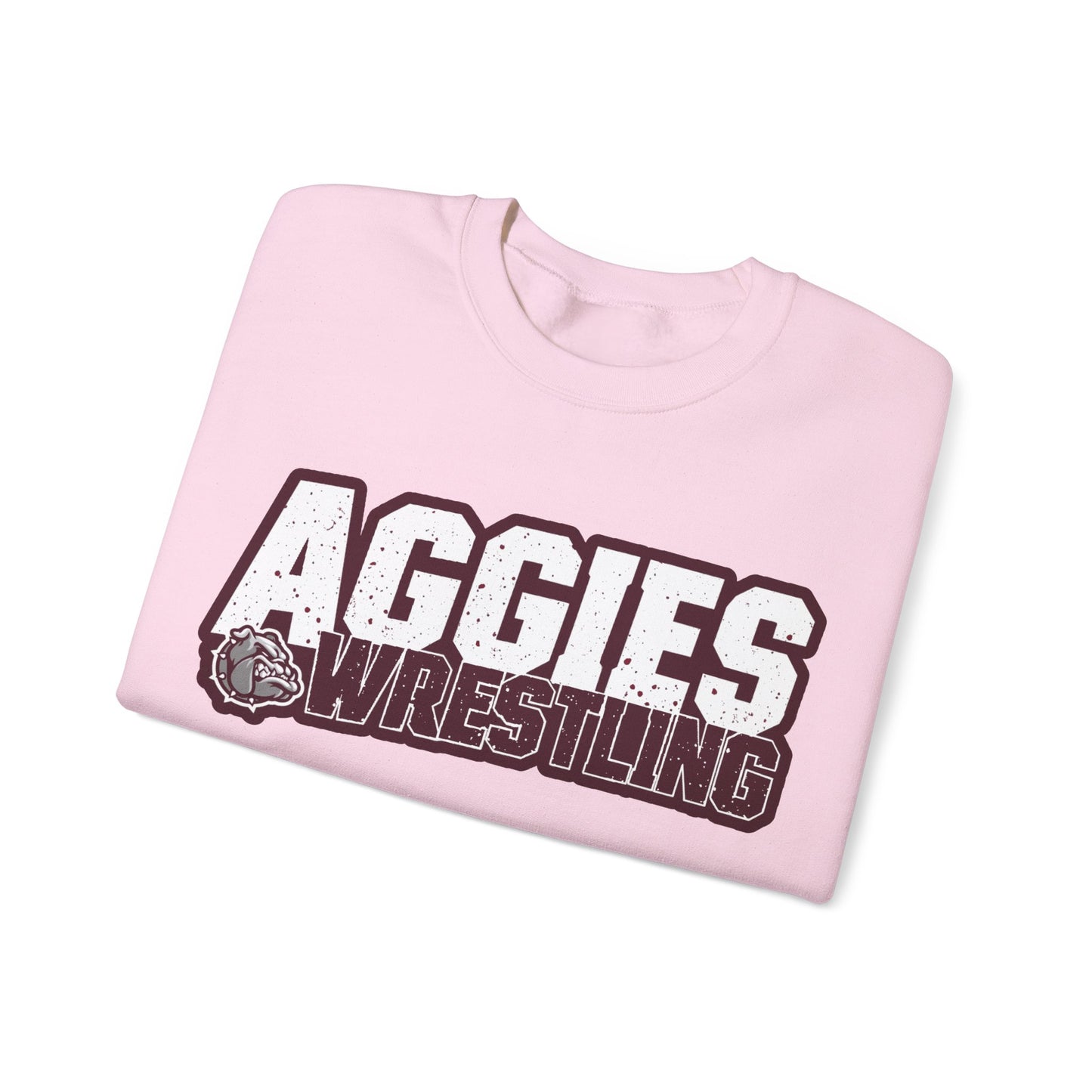 Adult Crewneck Sweatshirt \ Hamilton Aggies Wrestling \ HAW3