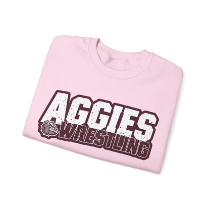 Adult Crewneck Sweatshirt \ Hamilton Aggies Wrestling \ HAW3
