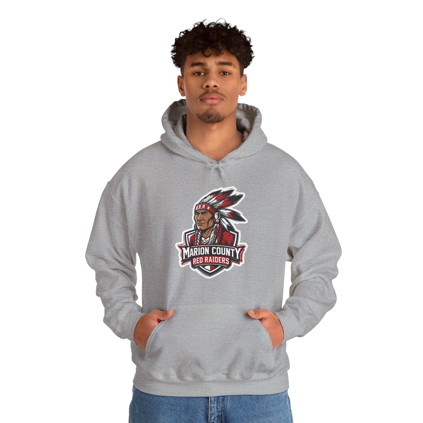 Adult Hooded Sweatshirt \ Marion County Red Raiders \ MC2
