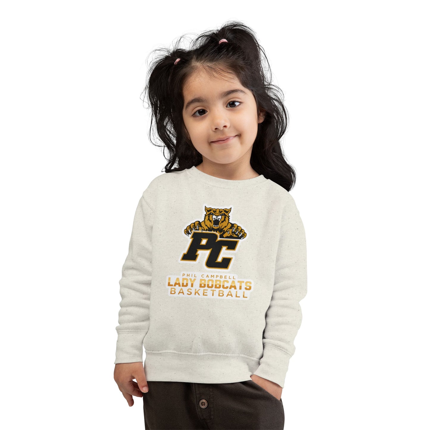 Toddler Crewneck Sweatshirt \ Phil Campbell Bobcats Basketball \ PCBBKG1