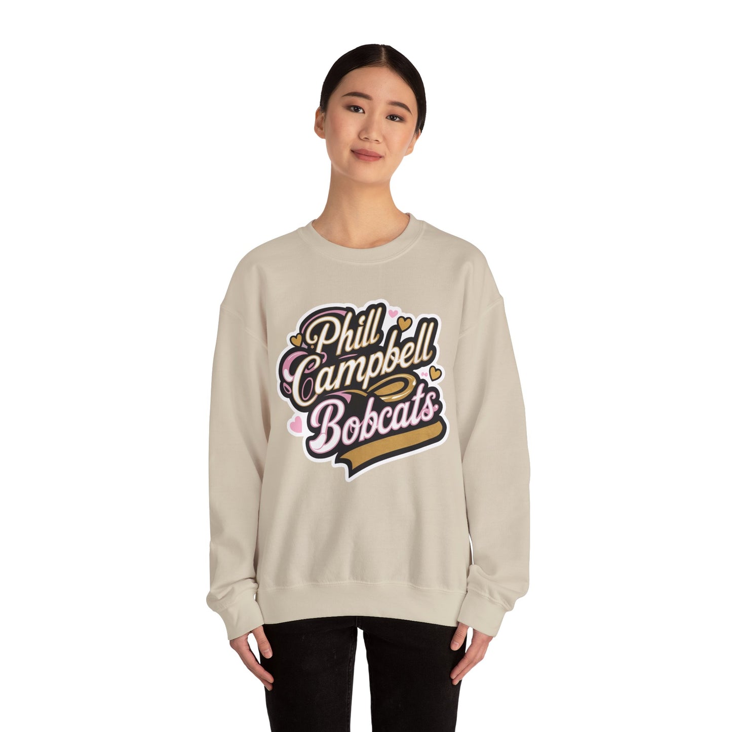 Adult Crewneck Sweatshirt \ Phill Campbell Bobcats \ PCBG1