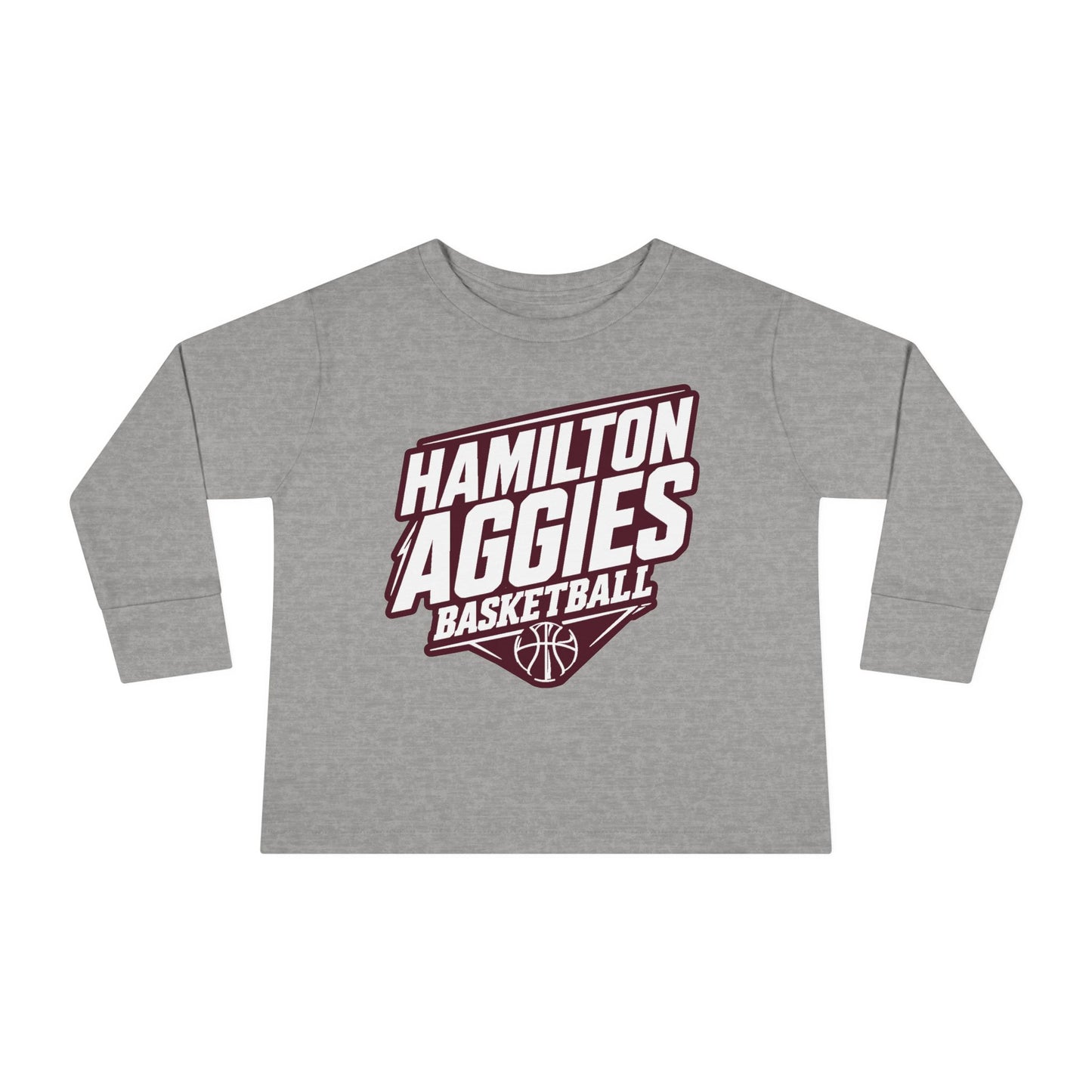Toddler Long Sleeve Tee \ Hamilton Aggies Basketball \ HABB2