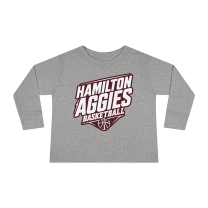 Toddler Long Sleeve Tee \ Hamilton Aggies Basketball \ HABB2