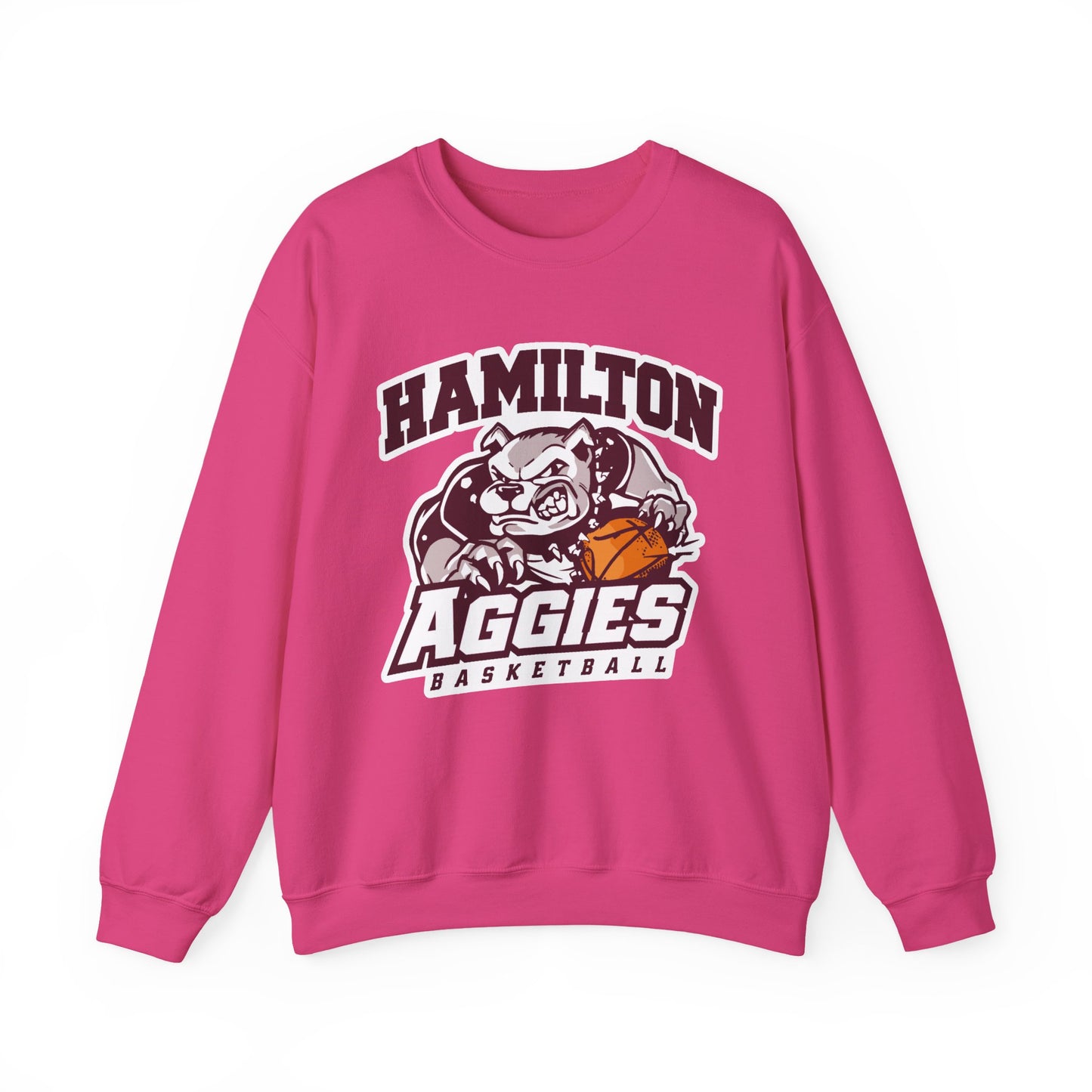 Adult Crewneck Sweatshirt \ Hamilton Aggies Basketball \ HABK1