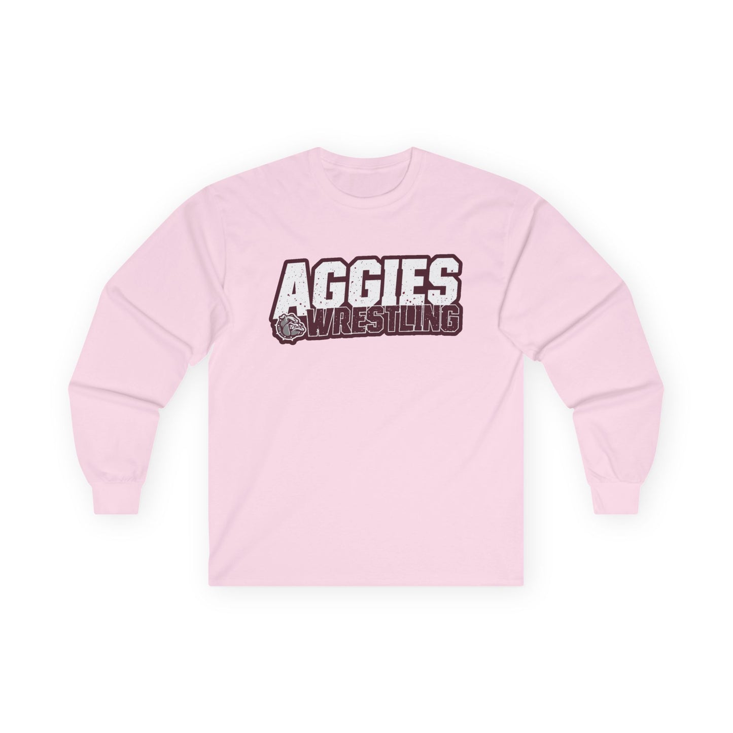 Adult Long Sleeve Tee \ Hamilton Aggies Wrestling \ HAW3