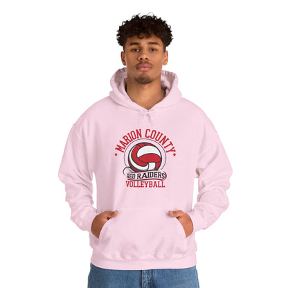 Adult Hoodie Sweatshirt \ Marion County Red Raiders Volleyball \ MCV1