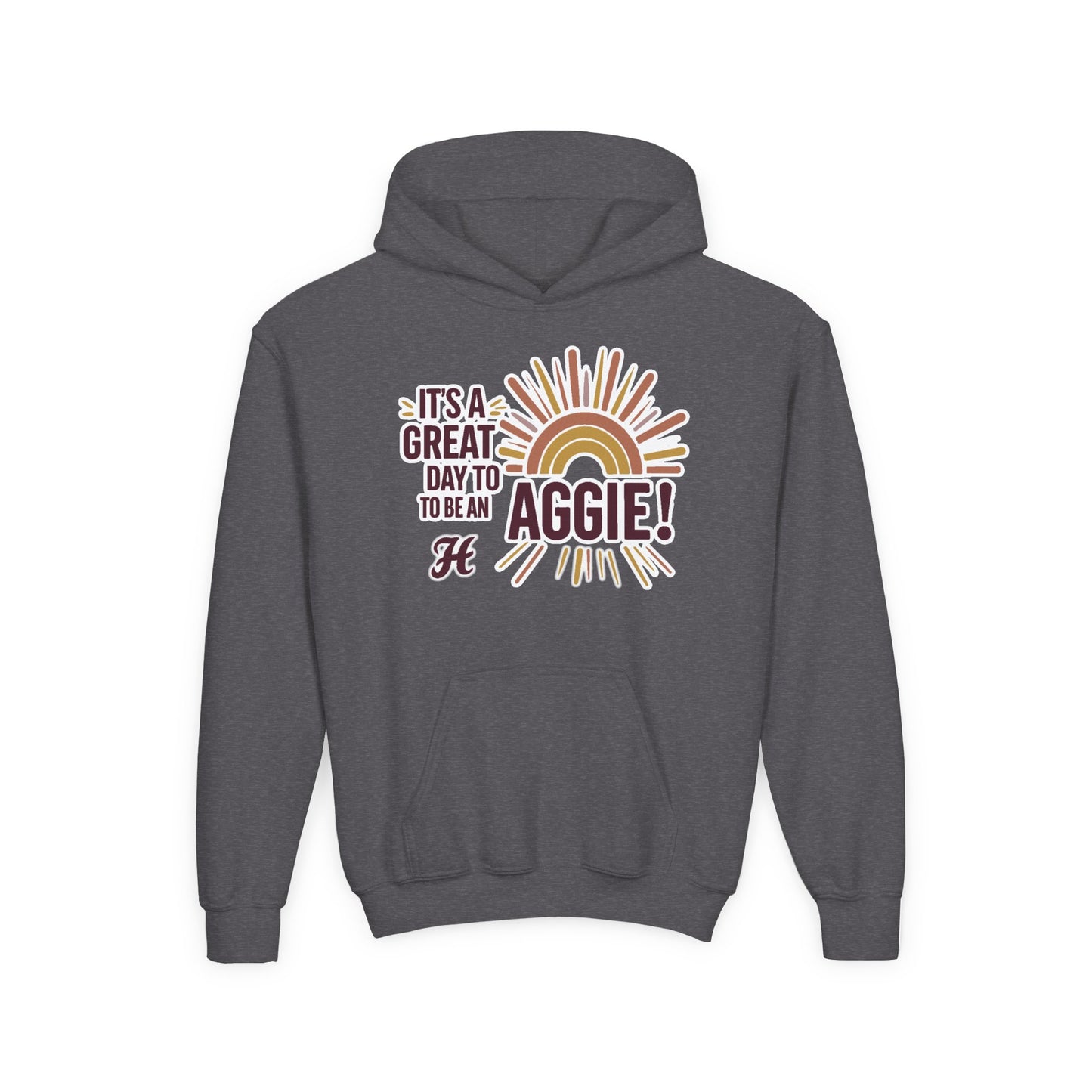 Youth Hoodie Sweatshirt \ It's a Great Day to be an Aggie! \ GDA1
