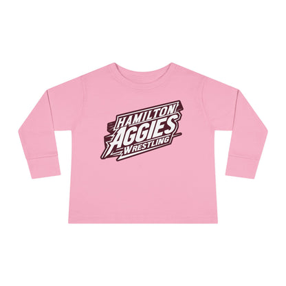 Toddler Long Sleeve Tee \ Hamilton Aggies Wrestling \ HAW1