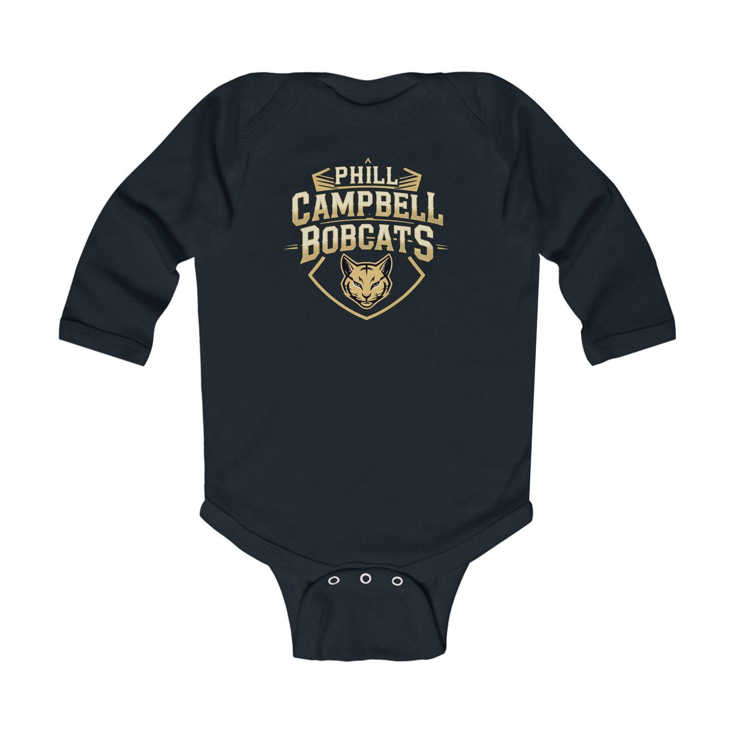 Long Sleeve Baby Bodysuit \ Phill Campbell Bobcats \ PCB1