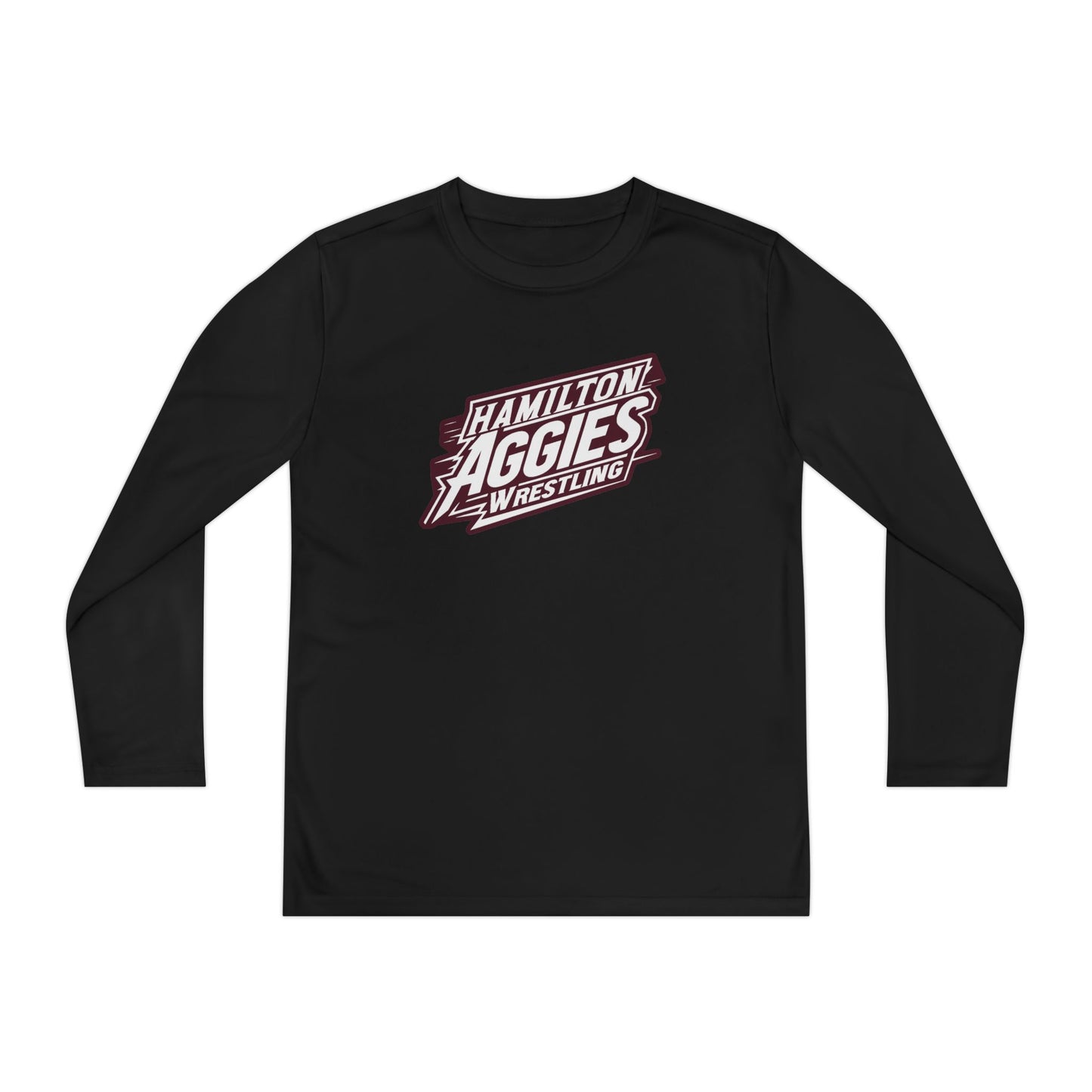 Youth Long Sleeve Tee \ Hamilton Aggies Wrestling \ HAW1