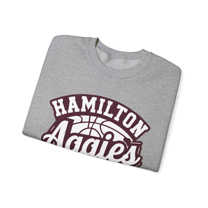 Adult Crewneck Sweatshirt \ Hamilton Aggies Basketball \ HABKG1