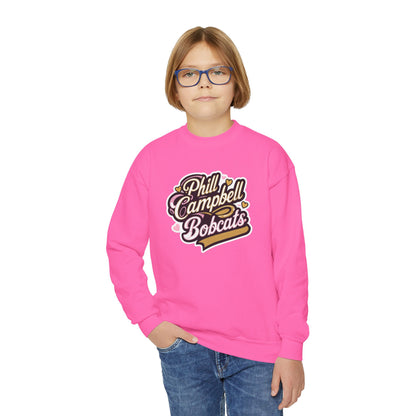 Youth Crewneck Sweatshirt \ Phill Campbell Bobcats \ PCBG1