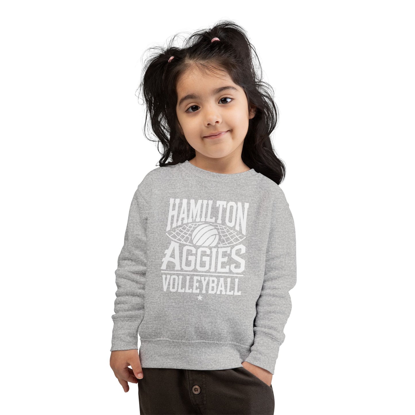 Toddler Crewneck Sweatshirt \ Hamilton Aggies Volleyball \ HAV2