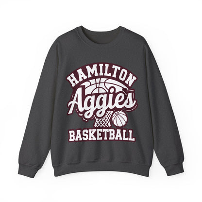 Adult Crewneck Sweatshirt \ Hamilton Aggies Basketball \ HABBG1