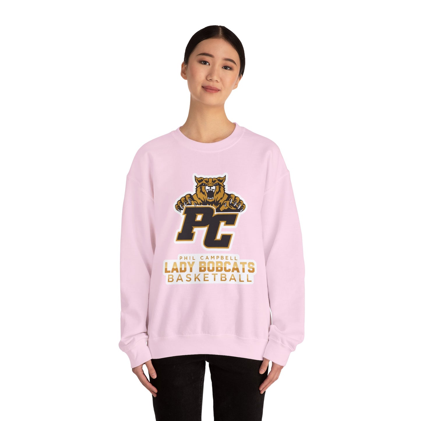 Adult Crewneck Sweatshirt \ Phil Campbell Bobcats Basketball \ PCBBKG1