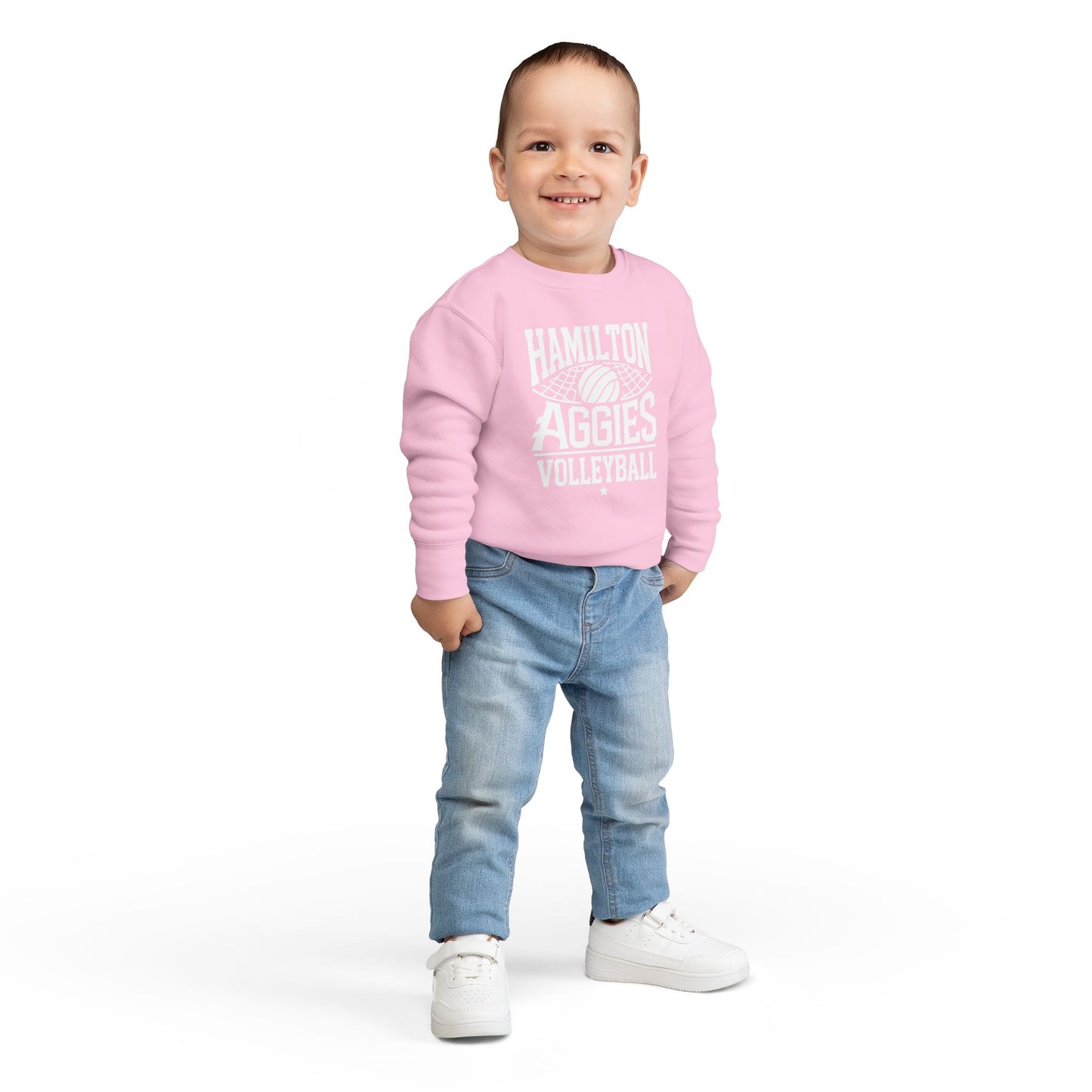 Toddler Crewneck Sweatshirt \ Hamilton Aggies Volleyball \ HAV2
