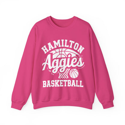 Adult Crewneck Sweatshirt \ Hamilton Aggies Basketball \ HABBG1