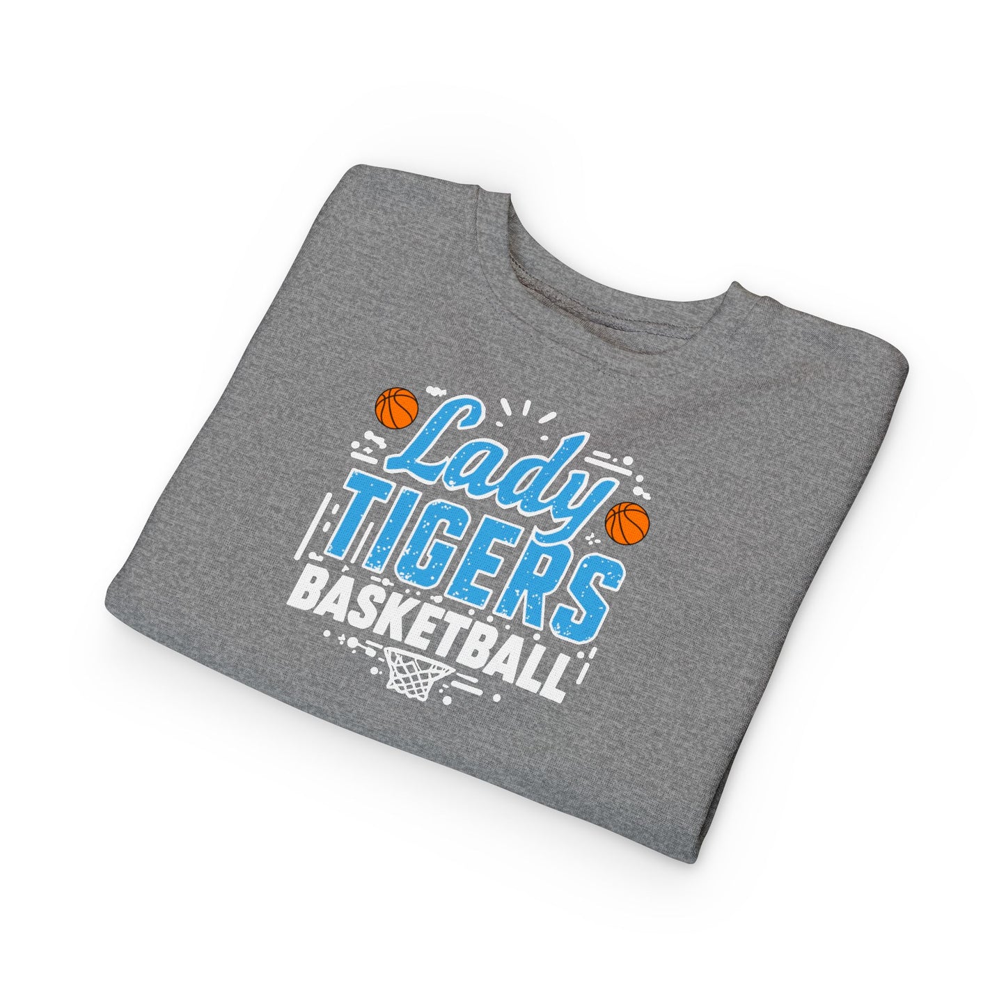 Toddler Crewneck Sweatshirt \ Brilliant Tigers Basketball \ BTBKG1