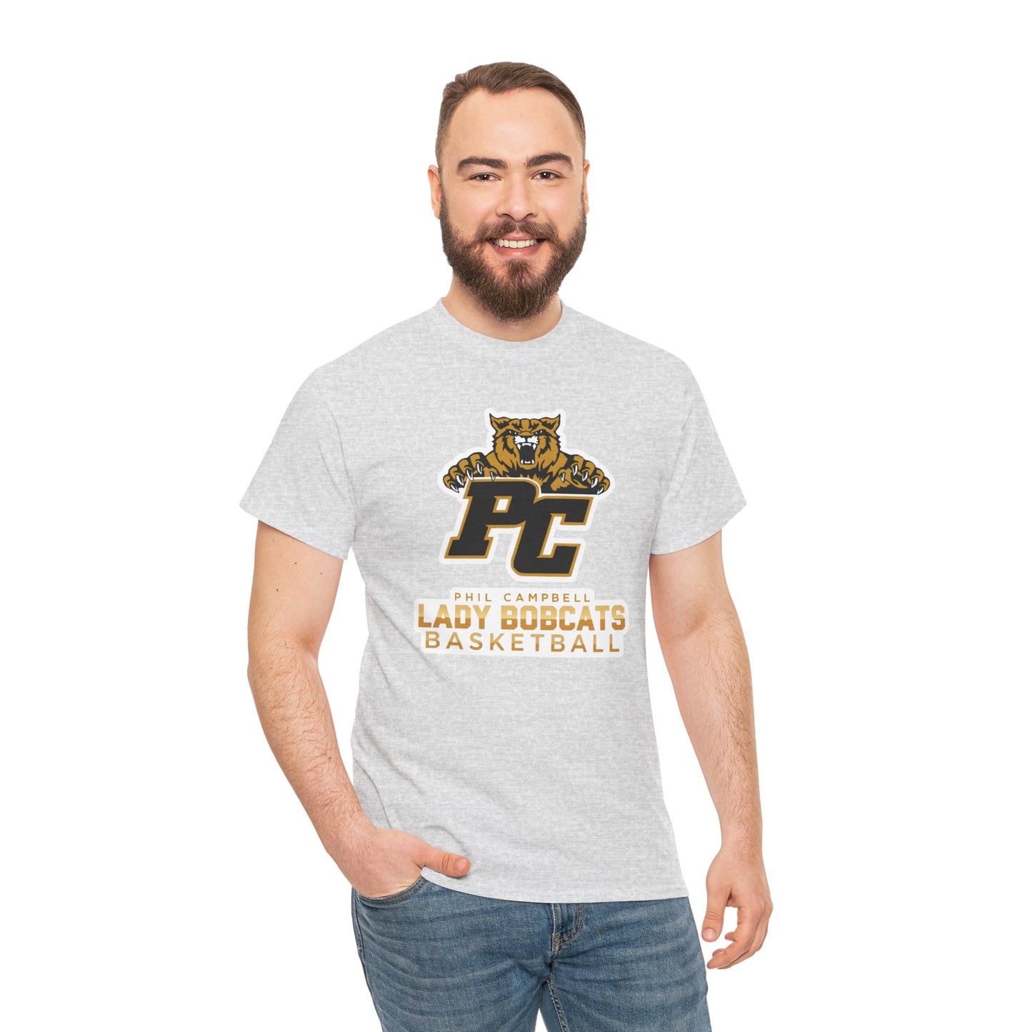Adult Tee \ Phil Campbell Bobcats Basketball \ PCBBKG1