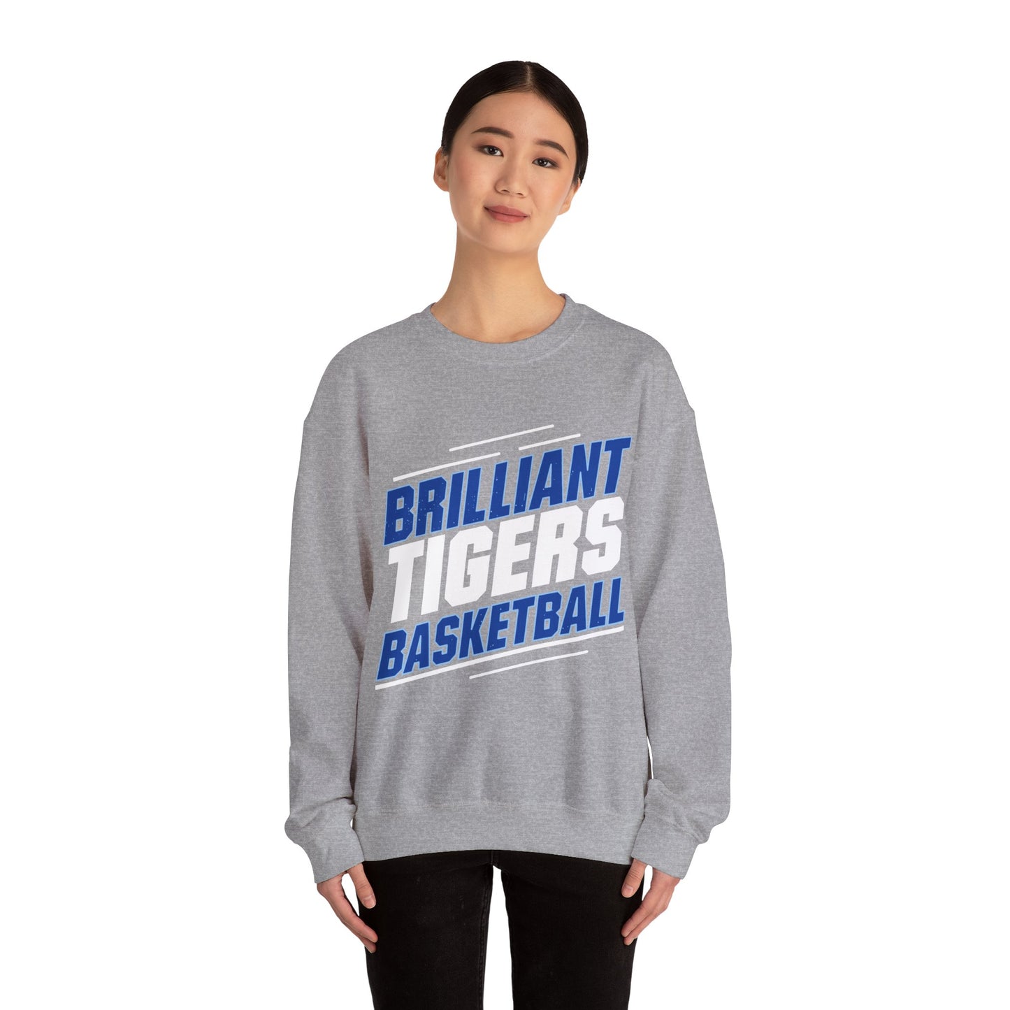 Adult Crewneck Sweatshirt \ Brilliant Tigers Basketball \ BTBK2