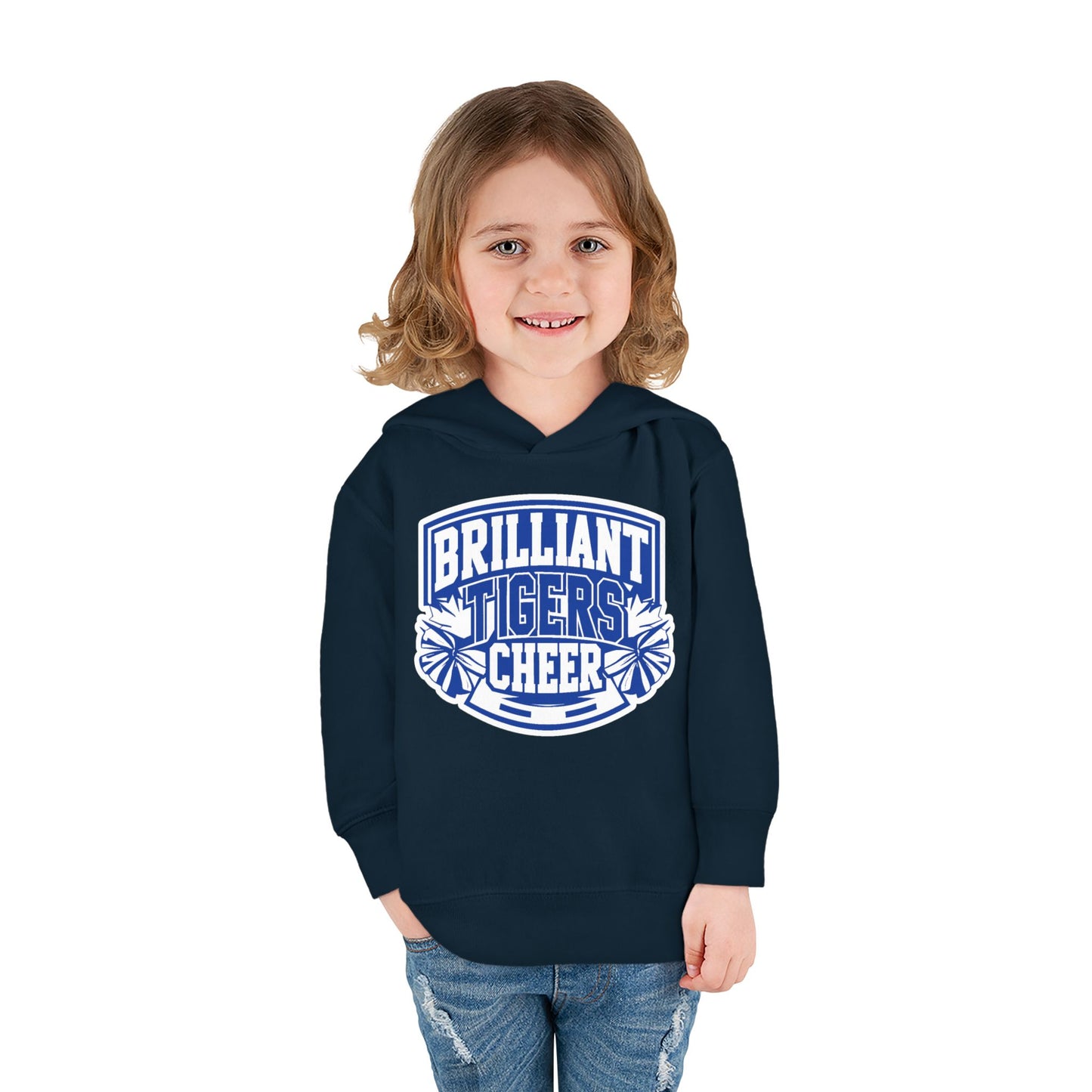Toddler Hoodie Sweatshirt \ Brilliant Tigers Cheer \ BTC1