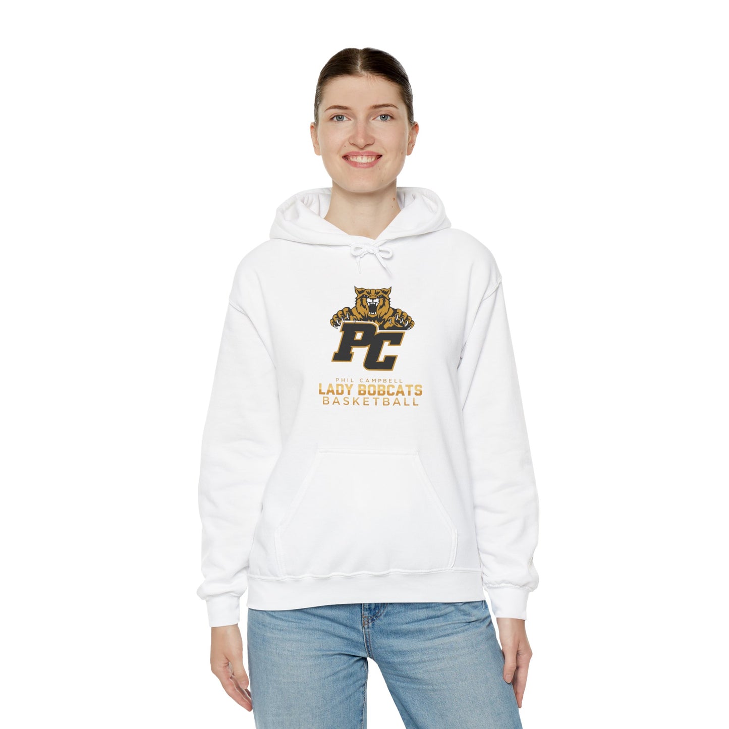 Adult Hoodie Sweatshirt \ Phil Campbell Bobcats Basketball \ PCBBKG1