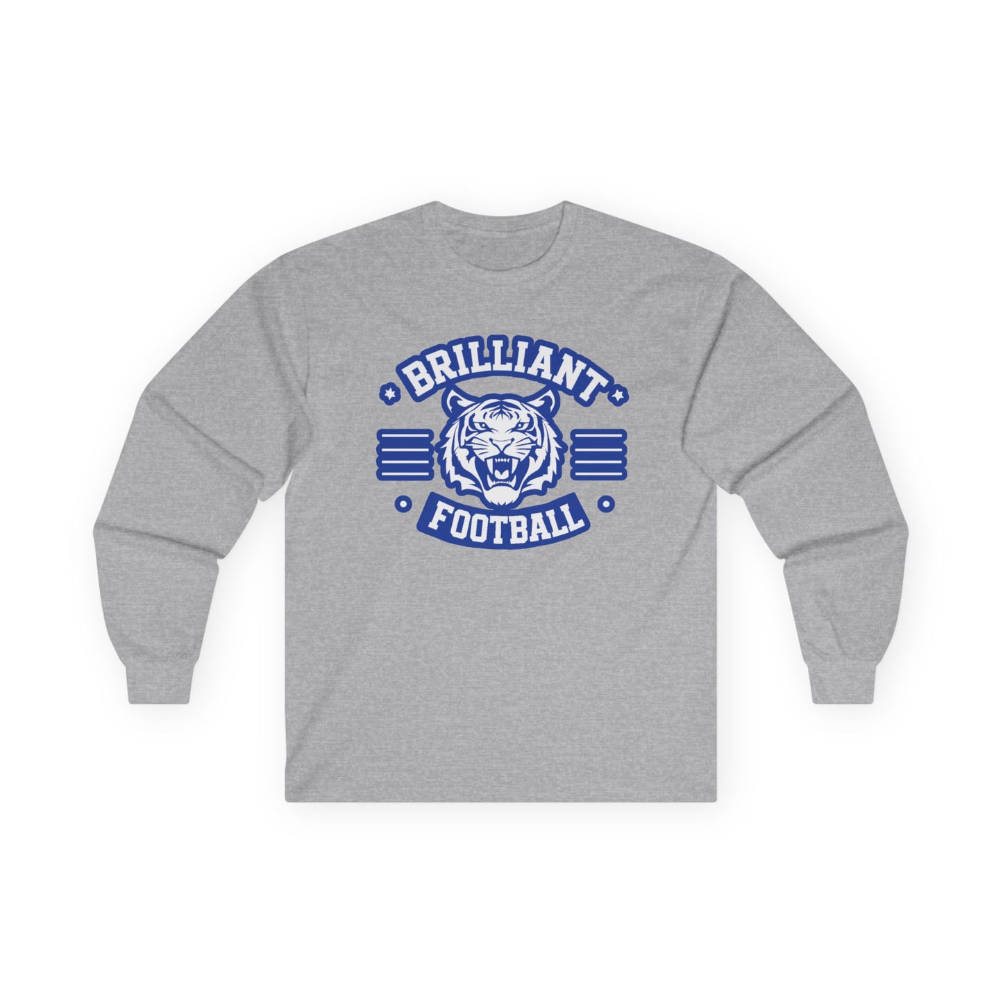 Adult Long Sleeve Tee \ Brilliant Tigers Football \ BTF2