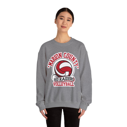 Adult Crewneck Sweatshirt \ Marion County Red Raiders Volleyball \ MCV1