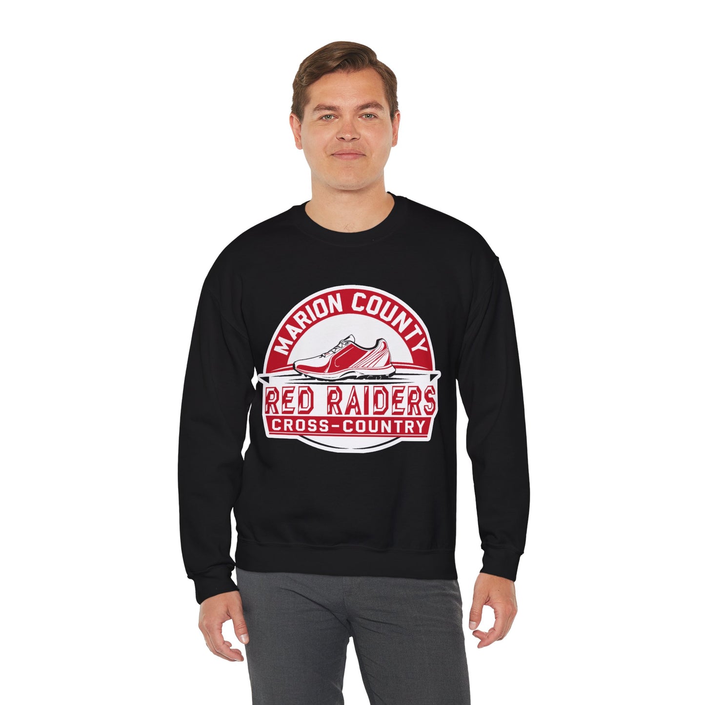 Adult Crewneck Sweatshirt \ Marion County Red Raiders Cross-Country \ MCCC1