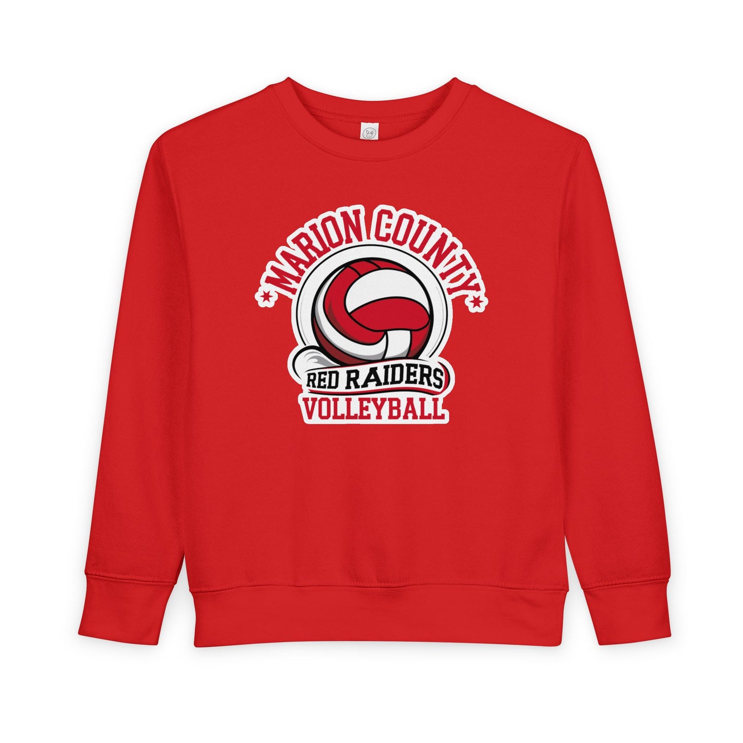 Toddler Crewneck Sweatshirt \ Marion County Red Raiders Volleyball \ MCV1