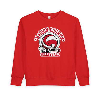 Toddler Crewneck Sweatshirt \ Marion County Red Raiders Volleyball \ MCV1