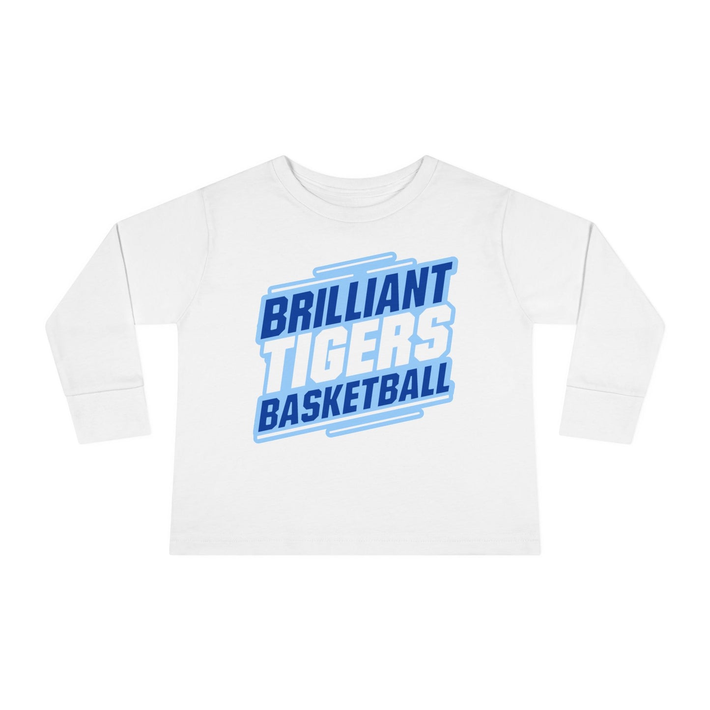 Toddler Long Sleeve Tee \ Brilliant Tigers Basketball \ BTBK2