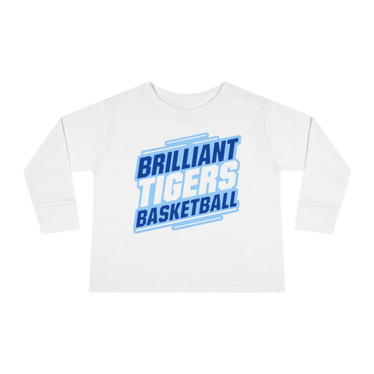 Toddler Long Sleeve Tee \ Brilliant Tigers Basketball \ BTBK2