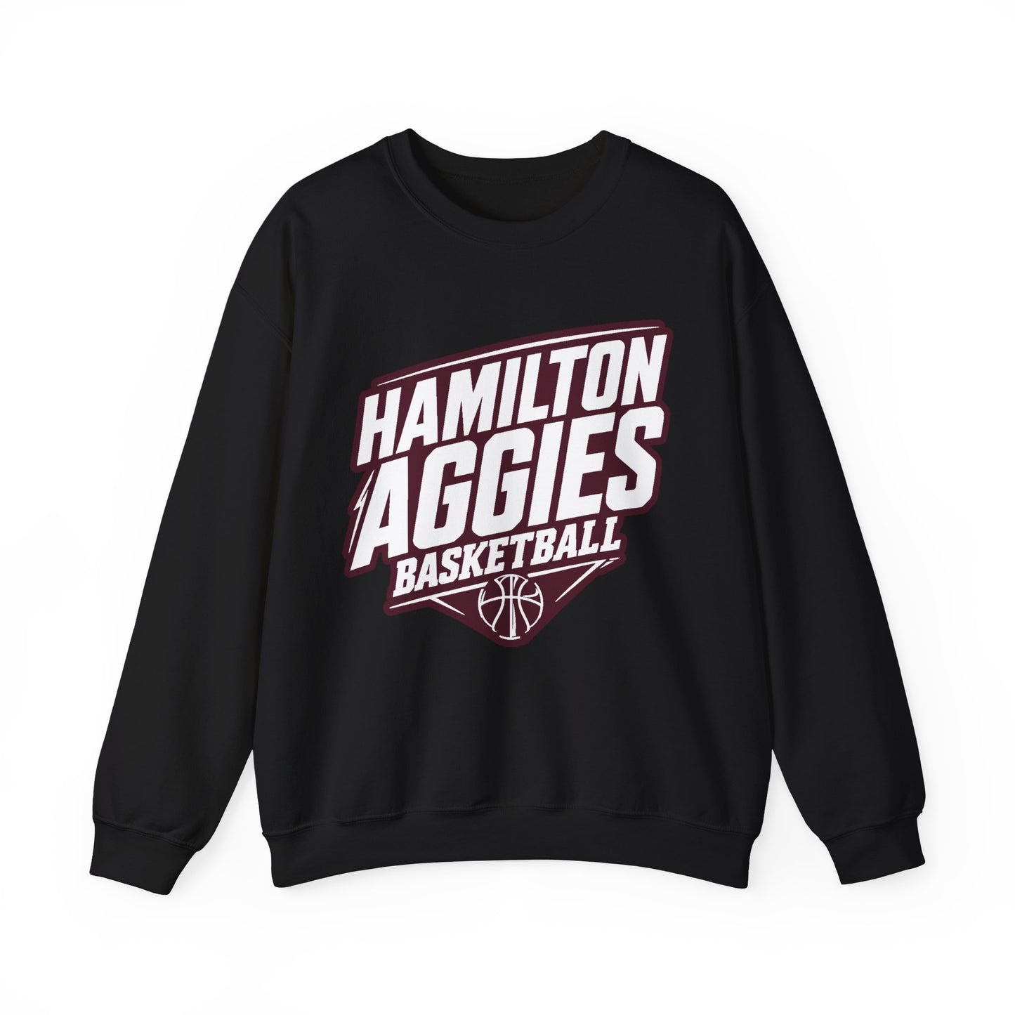 Adult Crewneck Sweatshirt \ Hamilton Aggies Basketball \ HABK2
