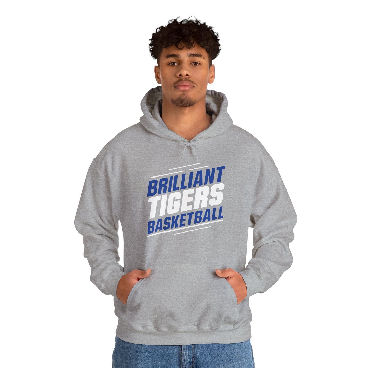 Adult Hoodie Sweatshirt \ Brilliant Tigers Basketball \ BTBK2