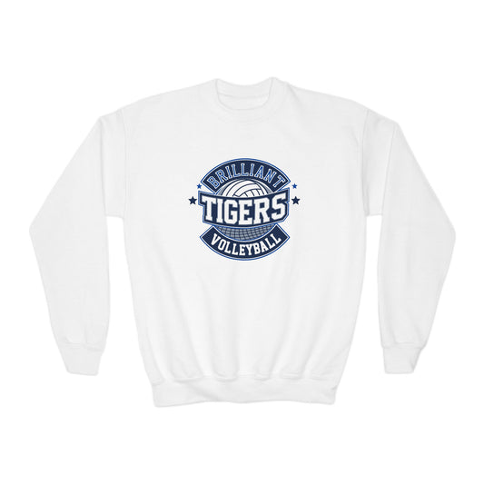 Youth Crewneck Sweatshirt \ Brilliant Tigers Volleyball \ BTV1