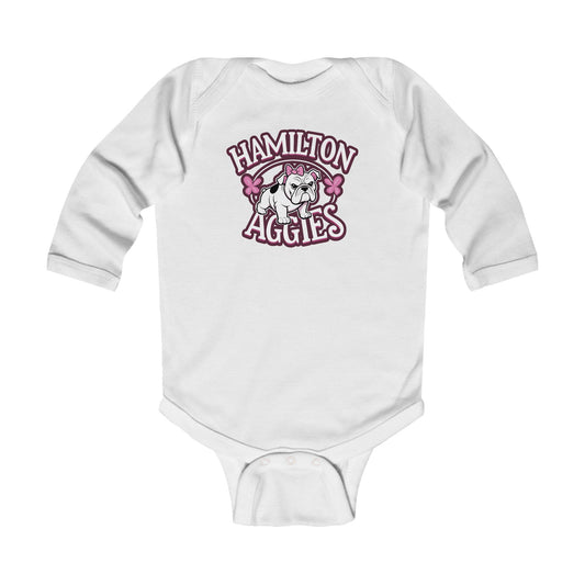 Long Sleeve Baby Bodysuit \ Hamilton Aggies \ HAG4